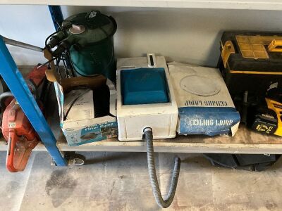 LOT TO INC. POND & FILTER PUMP, HANDWASH SINK, CEILING LIGHT
