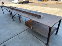 APPROX. 20ft WORKBENCH & TIGER STOP CUTTING RAIL - 8