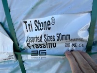 APPROX. 15.36sqm UNUSED ACHESON GLOVER FRASSINO TRI STONE PAVING  ASSORTED SIZES 50mm - 3