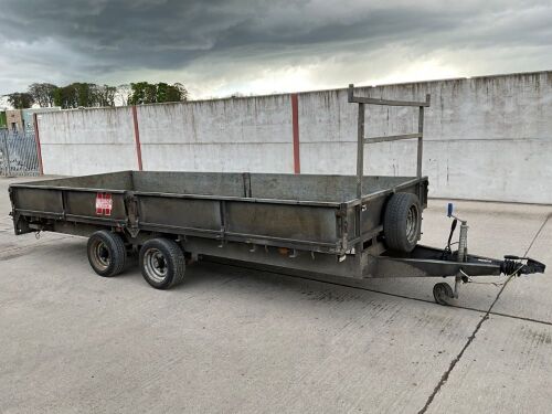 HUDSON APPROX. 16ft x 6.6ft TWIN AXLE 3500KGS DROPSIDE TRAILER