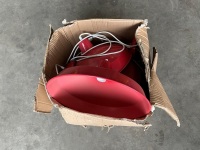 4No. UNUSED INDUSTRIAL HANGING LIGHTS (RED) - 2