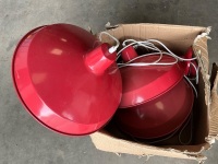 4No. UNUSED INDUSTRIAL HANGING LIGHTS (RED) - 5