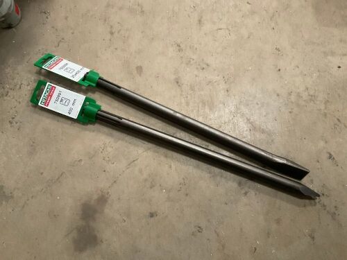 2No. UNUSED HITACHI SDS MAX CHISELS
