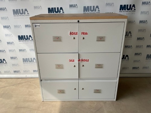 SIX COMPARTMENT METAL TAMBOUR UNIT