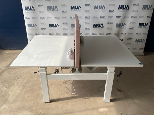 2 PERSON HEIGHT ADJUSTABLE BENCH DESK 