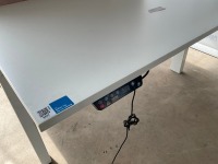 2 PERSON HEIGHT ADJUSTABLE BENCH DESK  - 5