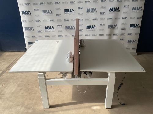 2 PERSON HEIGHT ADJUSTABLE BENCH DESK