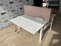 2 PERSON HEIGHT ADJUSTABLE BENCH DESK - 6