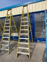 10 TREAD FIBRE GLASS STEP LADDER