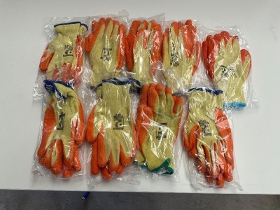 9No. UNUSED PAIRS SIZE 10 WORK GLOVES 