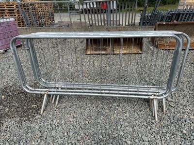 5No. GALVANISED PEDESTRAIN BARRIERS