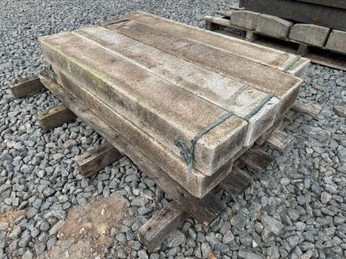 8No. SILVER GRANITE KERBS 1000mm x 150mm x 100mm
