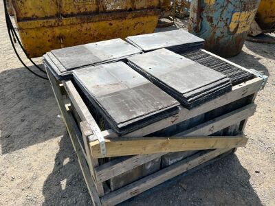 WOODEN CRATE TO INC. APPROX. 500No. 24x14 BANGOR BLUE SLATES