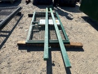 APPROX. 1750mm x 1000mm PEDESTRAIN GATE AND 2No.POSTS (GREEN)  - 2