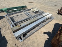 2No. APPROX. 8ft x 6ft GALVANISED GATES AND POSTS - 3