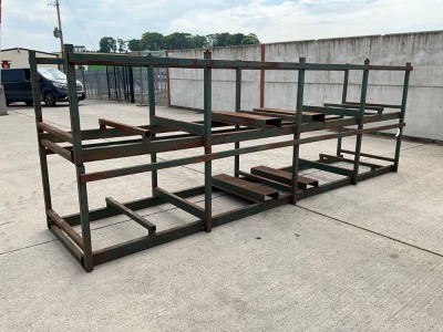 2No. APPROX. 5000mm x 1000mm METAL STORAGE STILLAGES