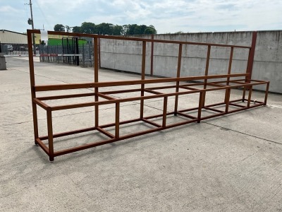 APPROX. 6500mm x 750mm x 1770mm METAL WORK BENCH FRAME
