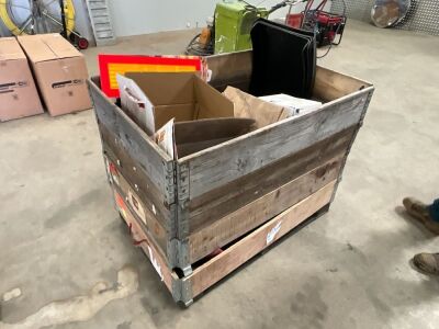 WOODEN CRATE TO INC. LARGE SELCTION OF UNUSED TRAILER PARTS