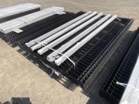 APPROX 20No. UNUSED FENCING PANELS & 21No. POSTS & FIXINGS (BLACK)