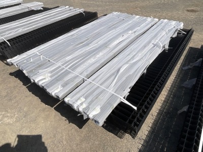 APPROX 26No. UNUSED FENCING PANELS & 25No. POSTS & FIXINGS (BLACK)