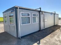 APPROX. 40ft x 12ft STEEL CLAB OFFICE