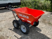 UNUSED DELEKS MD400 4WD WALK BEHIND PETROL MUCK TRUCK BARROW - 2