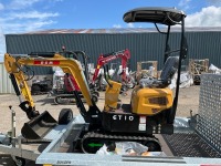 UNUSED TEMERAD 8.5ft x 5ft 2700KGS TWIN AXLE PLANT TRAILER & UNUSED DGM ET10 1 TON MINI DIGGER - 9