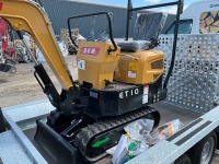 UNUSED TEMERAD 8.5ft x 5ft 2700KGS TWIN AXLE PLANT TRAILER & UNUSED DGM ET10 1 TON MINI DIGGER - 14