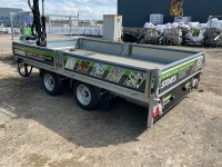 UNUSED NUGENT 12ft x 6.6ft 3500KGS TWIN AXLE DROPSIDE CRANE TRAILER - 6