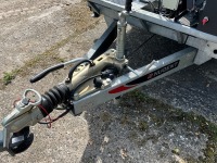 UNUSED NUGENT 12ft x 6.6ft 3500KGS TWIN AXLE DROPSIDE CRANE TRAILER - 17