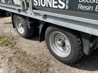 UNUSED NUGENT 12ft x 6.6ft 3500KGS TWIN AXLE DROPSIDE CRANE TRAILER - 19