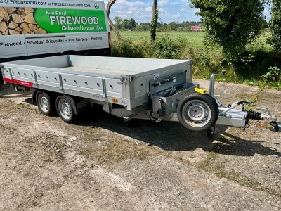 UNUSED TEMERAD 11.9ft x 5.5ft 3500KGS TWIN AXLE 3 WAY DROPSIDE TIPPING TRAILER