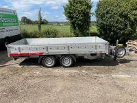 UNUSED TEMERAD 11.9ft x 5.5ft 3500KGS TWIN AXLE 3 WAY DROPSIDE TIPPING TRAILER - 2
