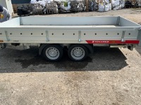 UNUSED TEMERAD 11.9ft x 5.5ft 3500KGS TWIN AXLE 3 WAY DROPSIDE TIPPING TRAILER - 7