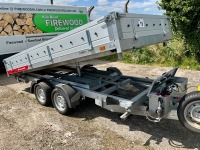 UNUSED TEMERAD 11.9ft x 5.5ft 3500KGS TWIN AXLE 3 WAY DROPSIDE TIPPING TRAILER - 15