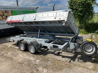 UNUSED TEMERAD 11.9ft x 5.5ft 3500KGS TWIN AXLE 3 WAY DROPSIDE TIPPING TRAILER - 17