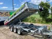 UNUSED TEMERAD 13.2ft x 6.5ft 3500KGS TRI AXLE 3 WAY TIPPING TRAILER - 16