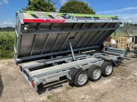 UNUSED TEMERAD 13.2ft x 6.5ft 3500KGS TRI AXLE 3 WAY TIPPING TRAILER - 20