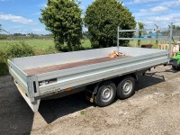 UNUSED HUMBAUR 13.8ft x 7.1ft 3500KGS TWIN AXLE DROPSIDE TRAILER - 3