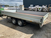 UNUSED HUMBAUR 13.8ft x 7.1ft 3500KGS TWIN AXLE DROPSIDE TRAILER - 8