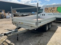 UNUSED HUMBAUR 13.8ft x 7.1ft 3500KGS TWIN AXLE DROPSIDE TRAILER - 10