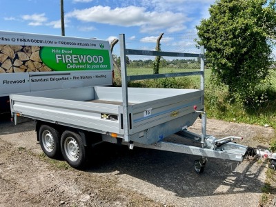 UNUSED HAMBAUR 10ft x 7.1ft 3500KGS TWIN AXLE DROPSIDE TRAILER