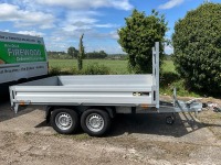 UNUSED HAMBAUR 10ft x 7.1ft 3500KGS TWIN AXLE DROPSIDE TRAILER - 2