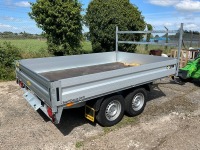 UNUSED HAMBAUR 10ft x 7.1ft 3500KGS TWIN AXLE DROPSIDE TRAILER - 3