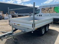 UNUSED HAMBAUR 10ft x 7.1ft 3500KGS TWIN AXLE DROPSIDE TRAILER - 7
