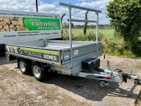UNUSED NUGENT 10.4ft x 6.3ft 3500KGS TWIN AXLE DROPSIDE TIPPING TRAILER