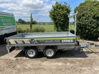 UNUSED NUGENT 10.4ft x 6.3ft 3500KGS TWIN AXLE DROPSIDE TIPPING TRAILER - 2