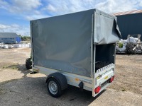 UNUSED HUMBAUR 8.6ft x 4.6ft 1300KGS SINGLE AXLE BOX TRAILER - 10