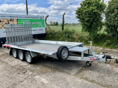 UNUSED TEMERAD 13.1ft x 6ft 3500KGS TRI AXLE PLANT TRAILER