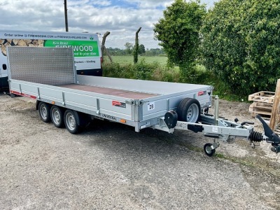 UNUSED TEMERAD 16.6ft x 6.8ft 3500KGS TRI AXLE TILT BED DROPSIDE TRAILER